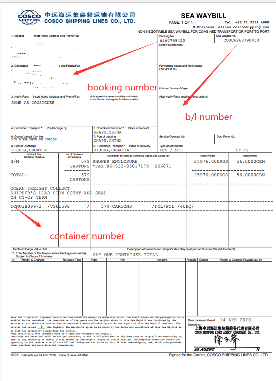 So if we select “by Booking Number”, put booking number6260798450