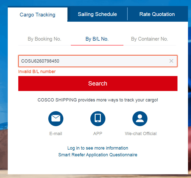 If we use 6260798450 in By B/L No.